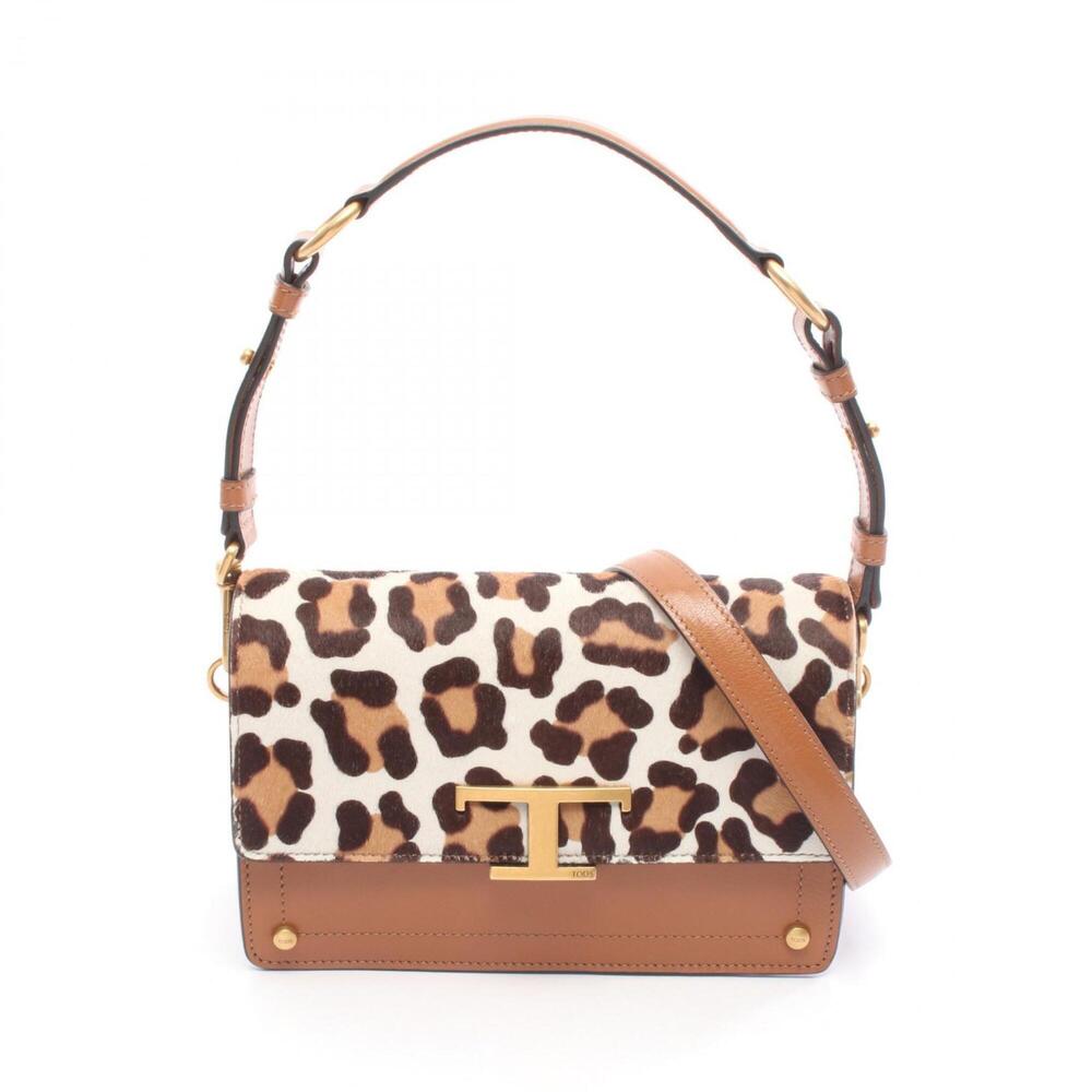 Tod's T-Timeless Shoulder Bag/Handbag, Leather, Women's, Brown